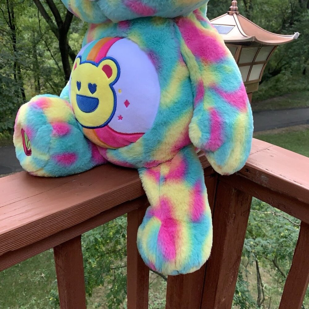 Care Bears Good Vibes Jumbo Plush Smiling Bear Rainbow 24" Soft Toy - Picture 9 of 15